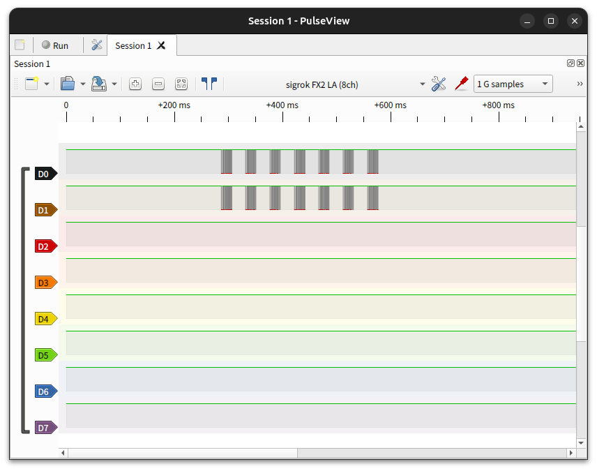PulseViewでTVリモコンの信号を表示